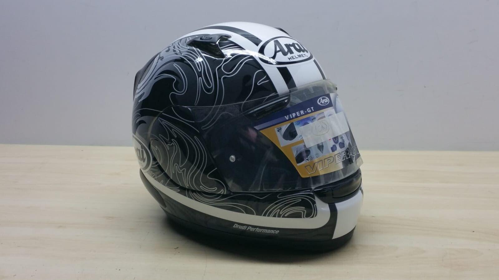  casco integrale da moto arai viper gt bianco nero lucido tg. l *27 - foto 1