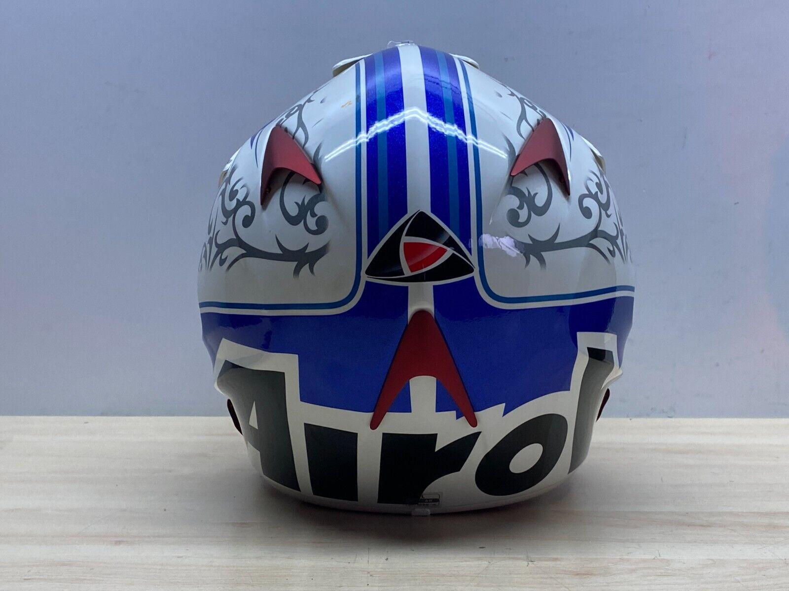 airoh casco fuoristrada motocross enduro airoh stelt mx1 blu bianco giallo tg. l 37 - foto 6