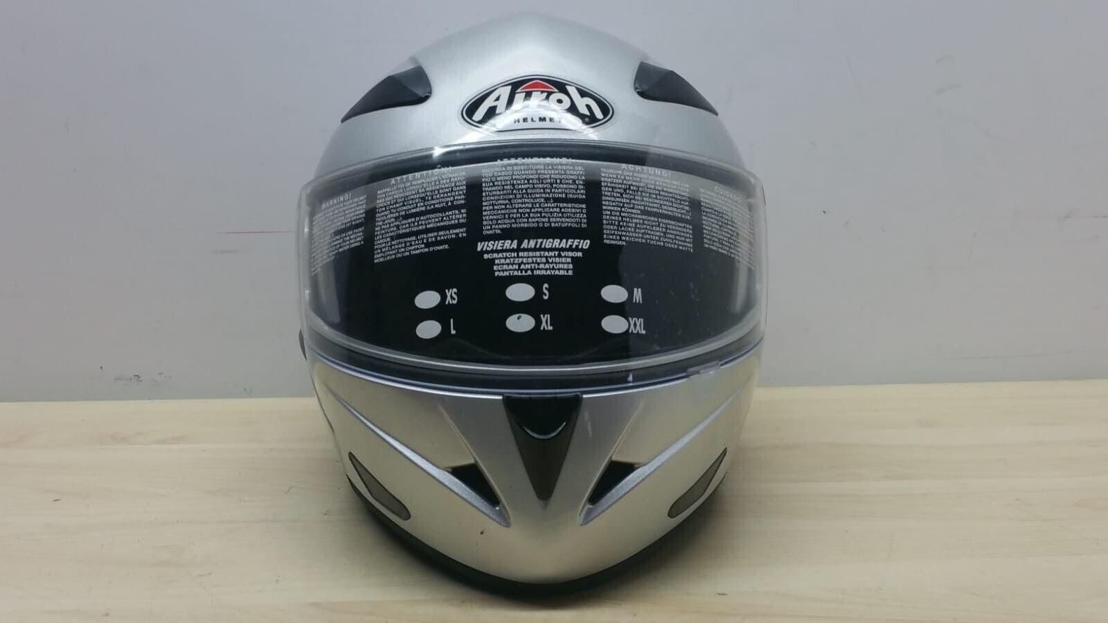  casco integrale da moto airoh helmet sv55-s argento metal tg. xl *46 - foto 5