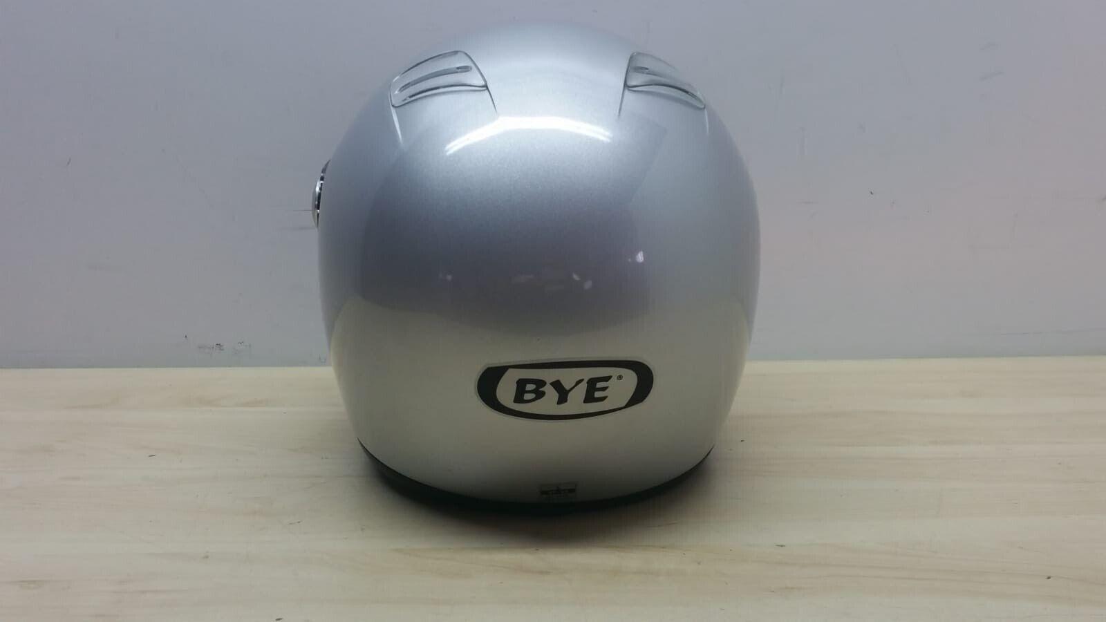  casco integrale da moto bye helmet y2k argento lucido tg. l *48 - foto 2
