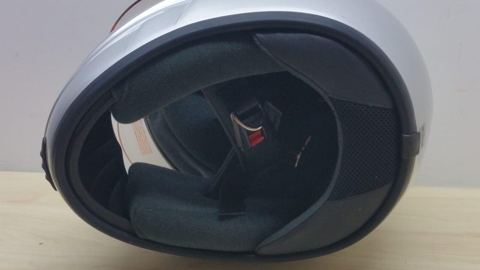  casco integrale da moto bye helmet y2k argento lucido tg. l *48 - foto 5