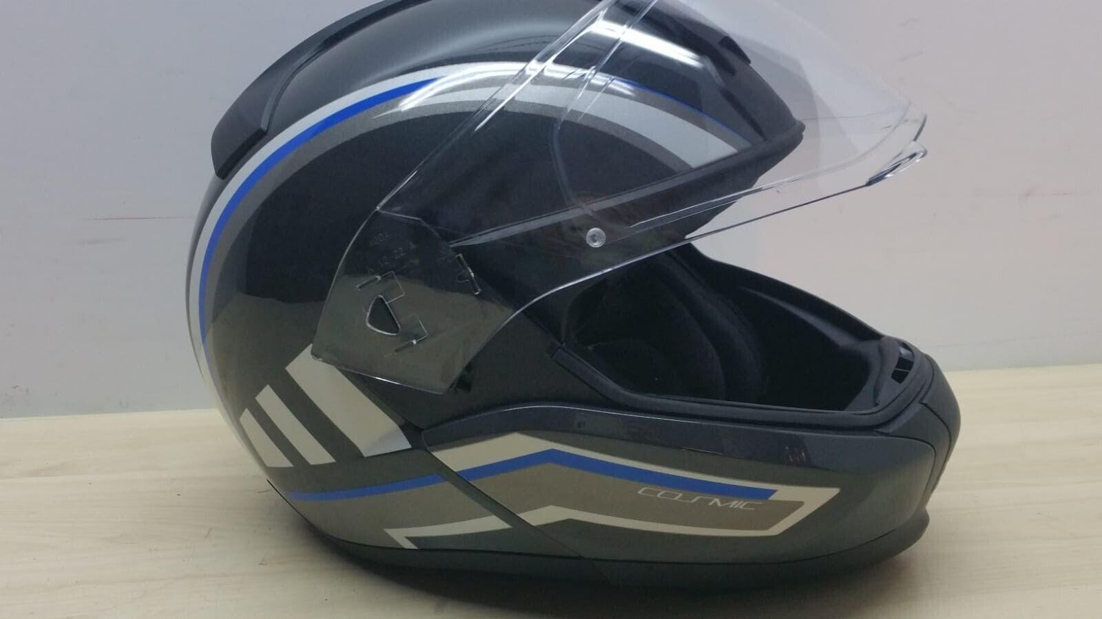  casco integrale modulare da moto bmw cosmic grigio lucido tg. xs *49 - foto 4