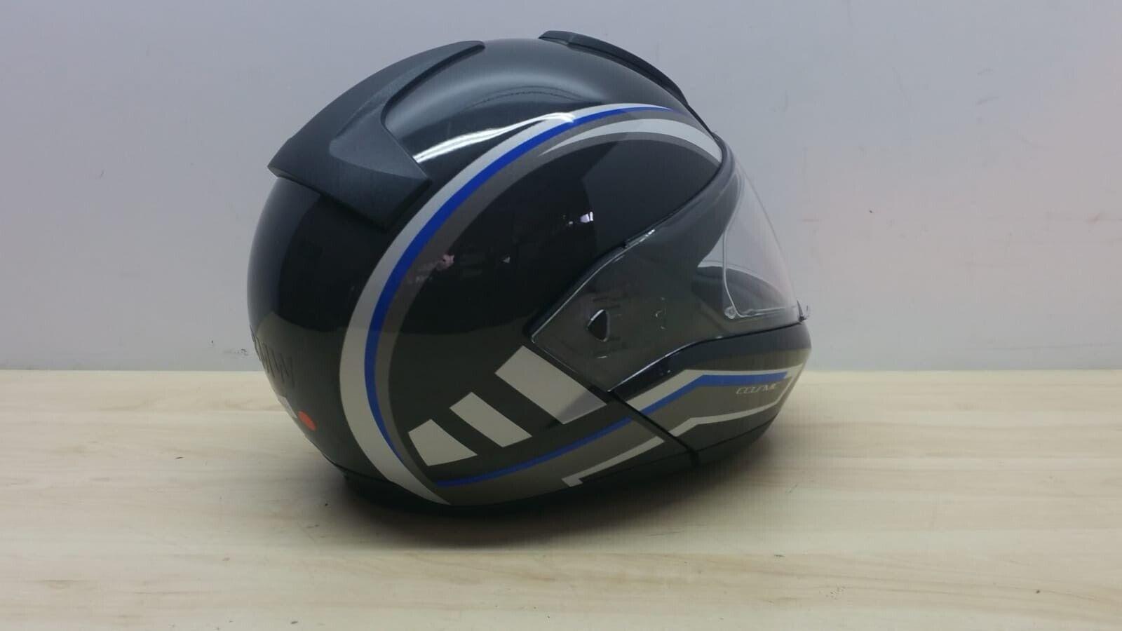  casco integrale da moto modulare bmw cosmic grigio blu lucido tg. s *50 - foto 3