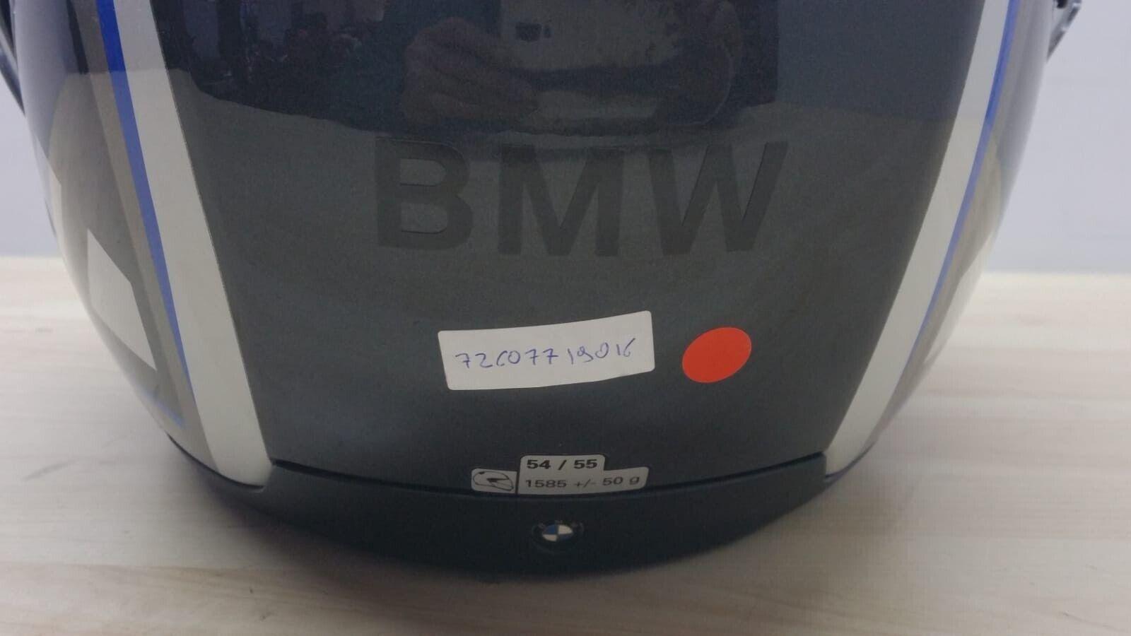  casco integrale da moto modulare bmw cosmic grigio blu lucido tg. s *50 - foto 4