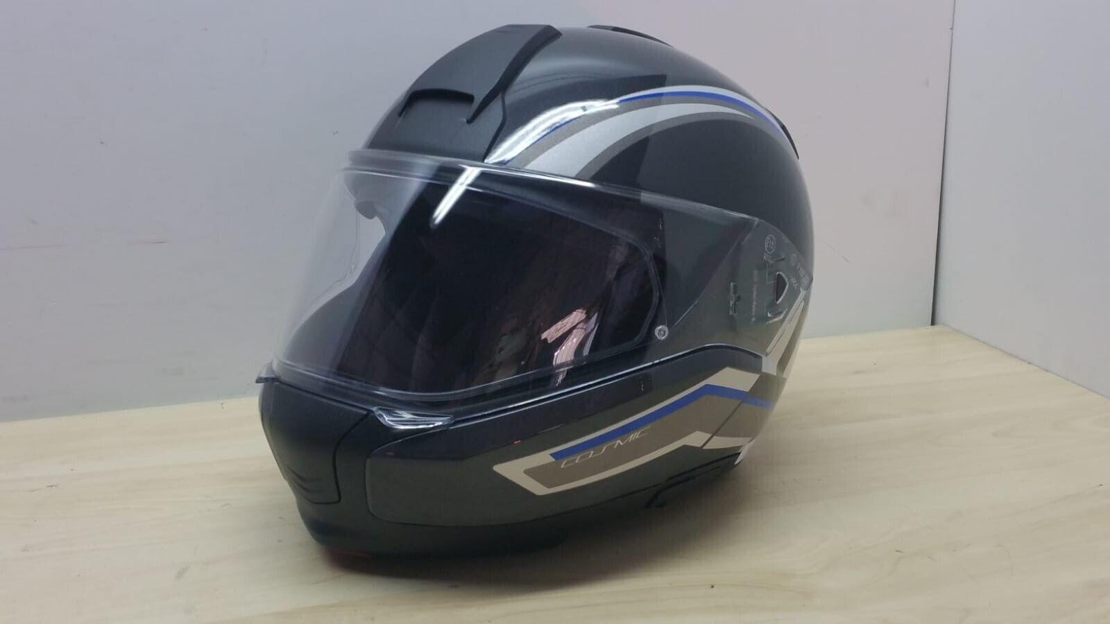  casco integrale da moto modulare bmw cosmic grigio blu lucido tg. s *50 - foto 5