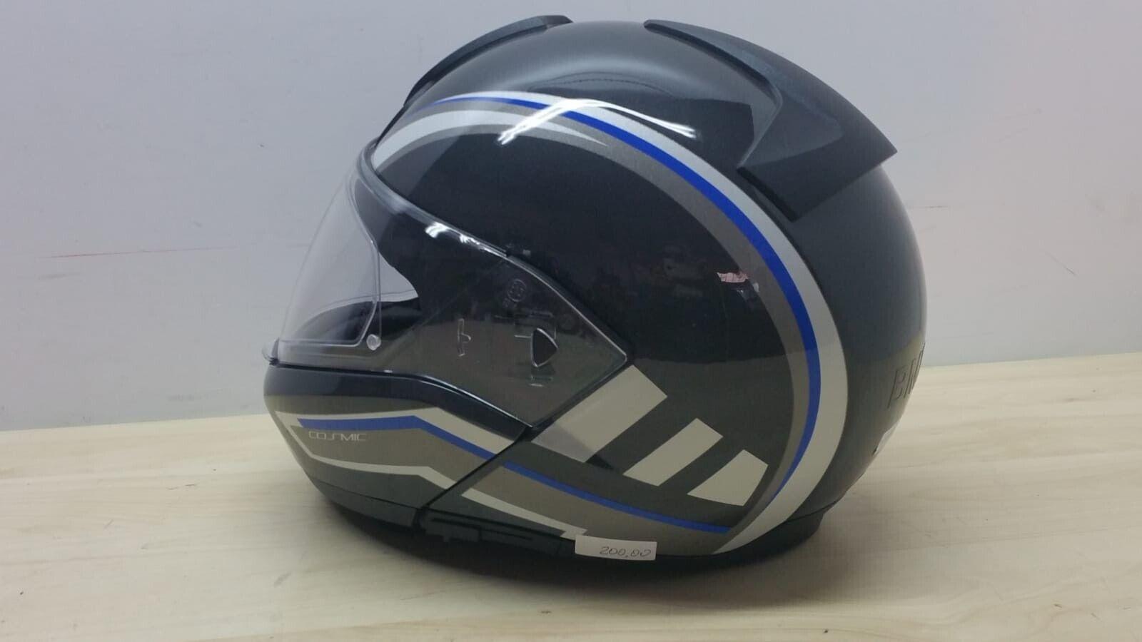  casco integrale da moto modulare bmw cosmic grigio blu lucido tg. s *50 - foto 6