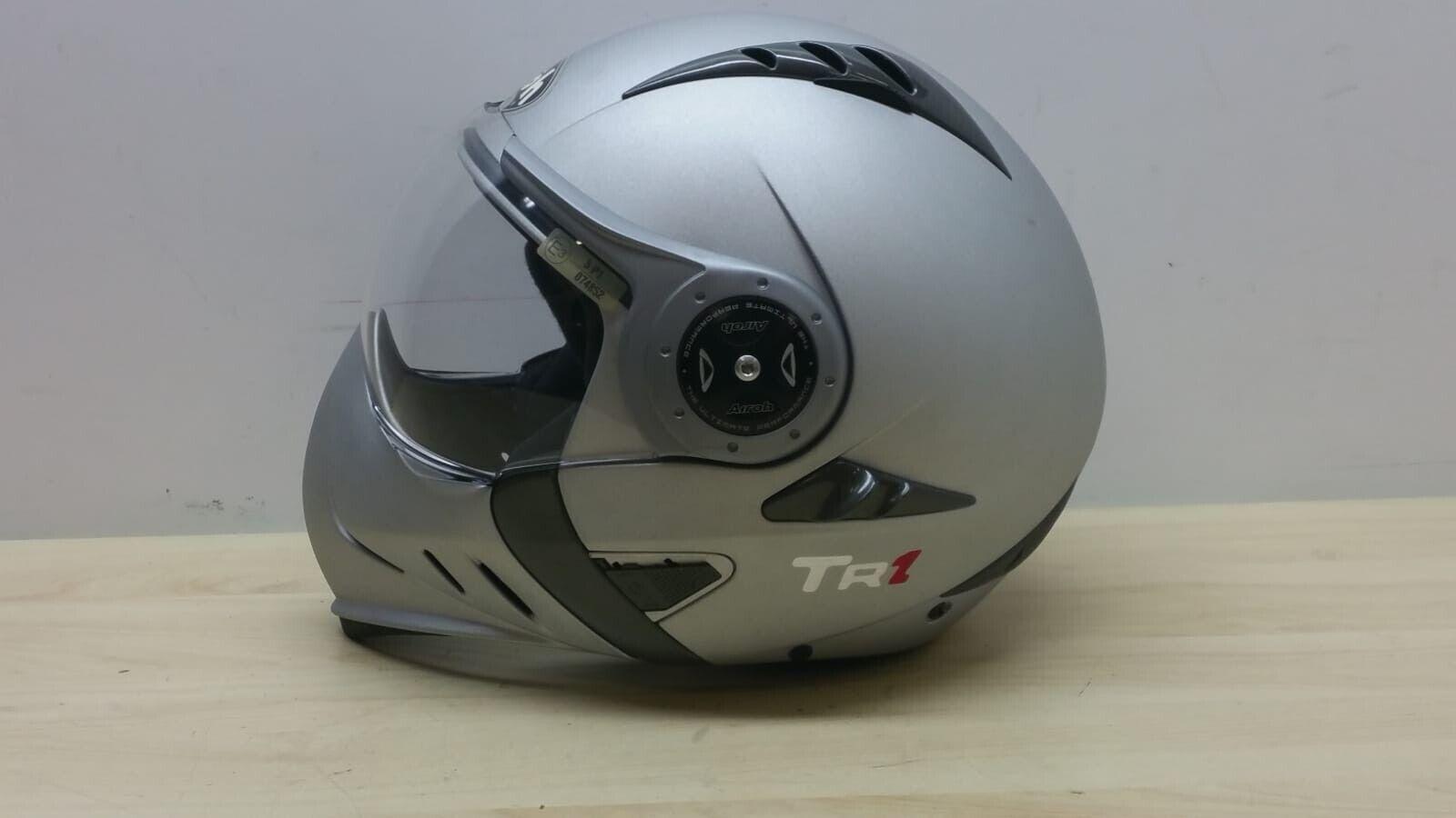  casco modulare da moto airoh tr1 argento matt grigio opaco tg. m *60 - foto 6