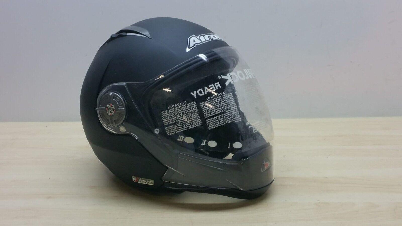  casco da scooter airoh helmet j-105 black matt nero opaco tg. m *61 - foto 1