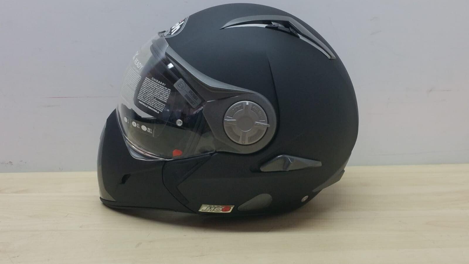  casco integrale modulare scooter airoh helmet j 106 black matt. nero tg. xl *68 - foto 4
