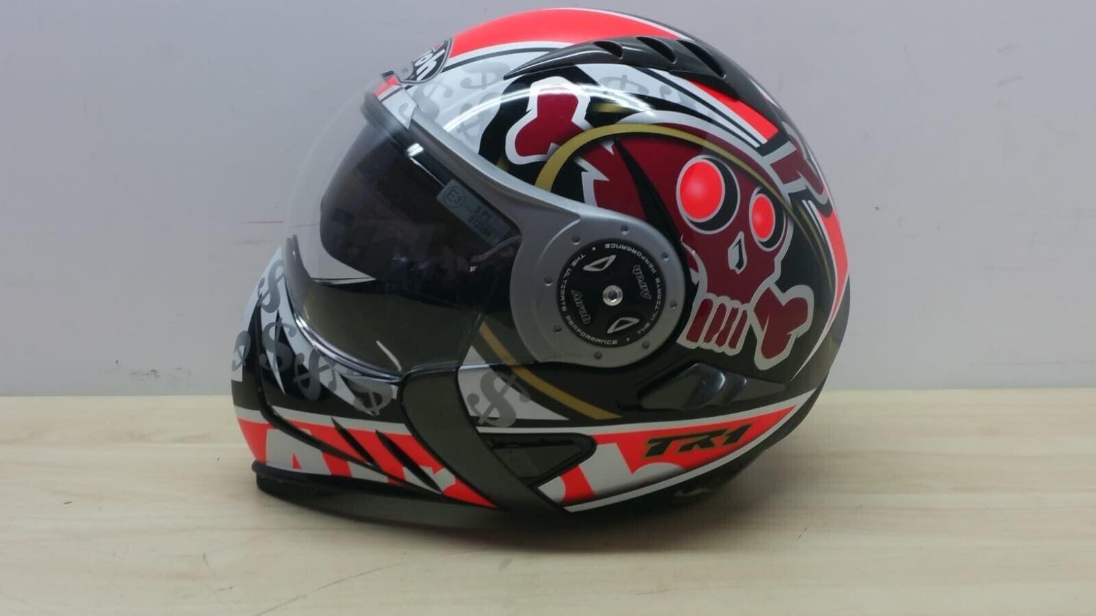  casco modulare da scooter airoh helmet t.r.1 crazy red lucido tg. xl *70 - foto 4