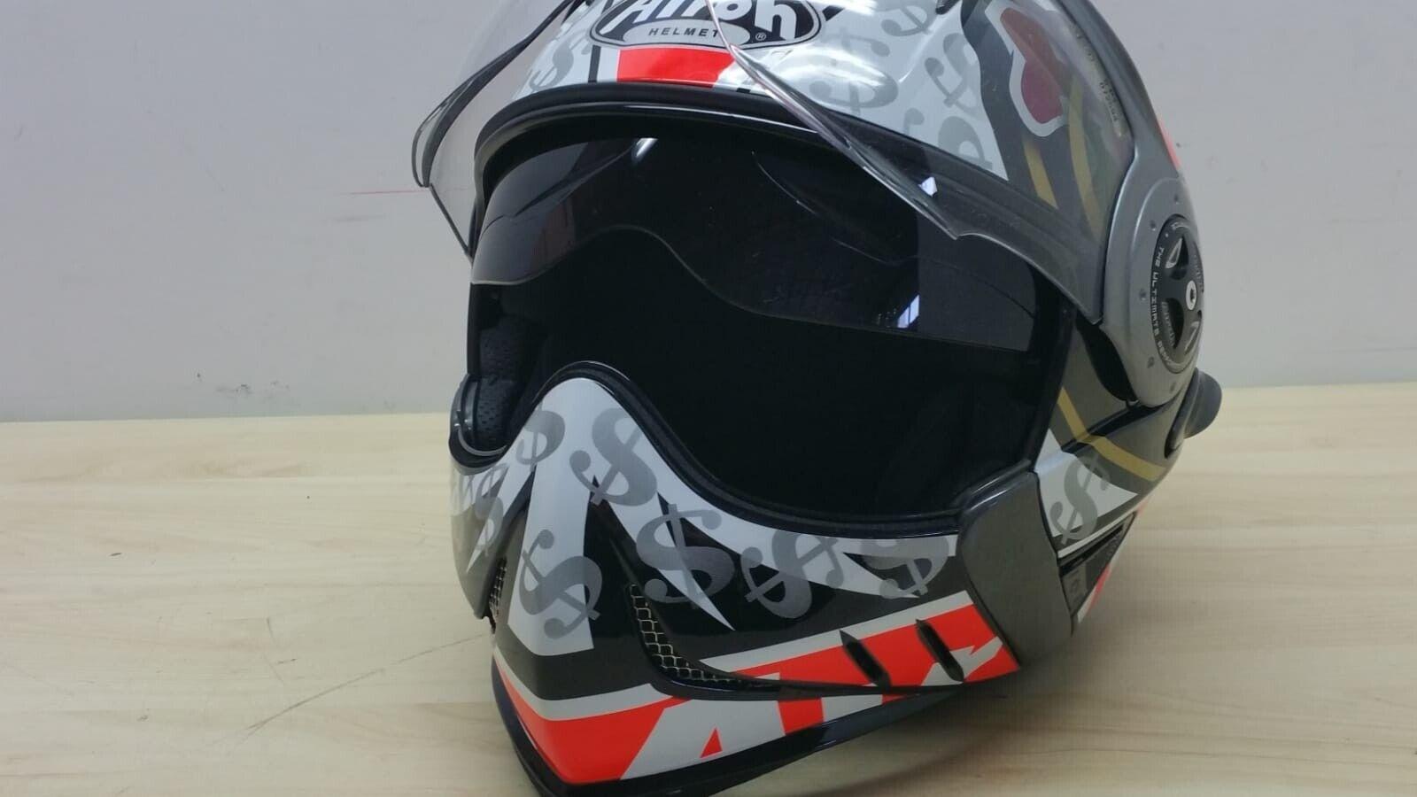  casco modulare da scooter airoh helmet t.r.1 crazy red lucido tg. xl *70 - foto 6