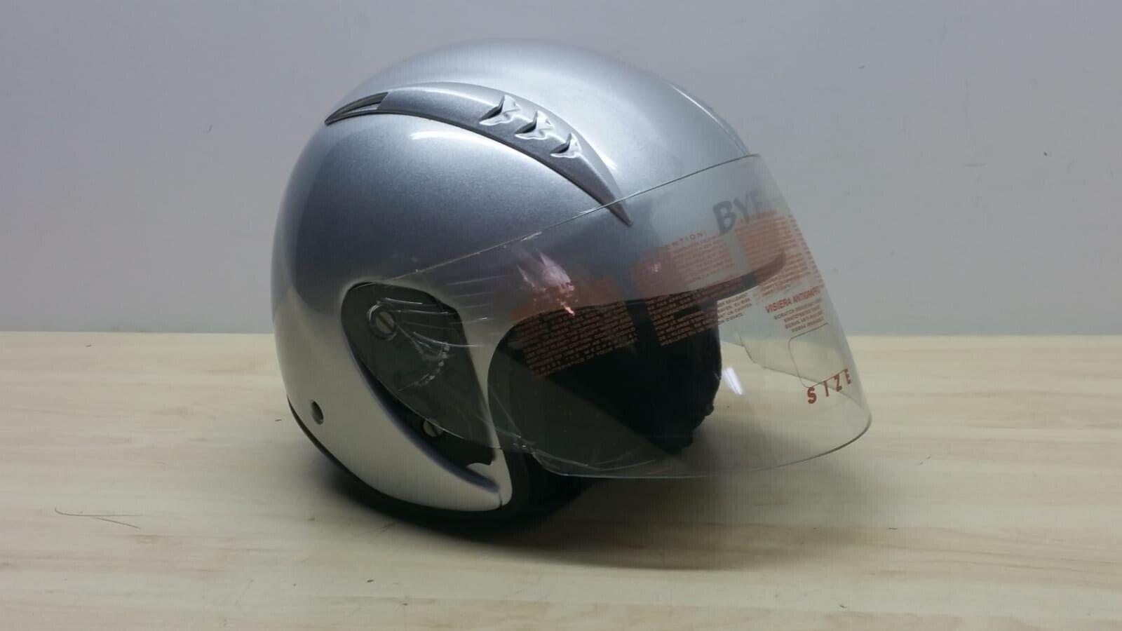 casco da moto e scooter aperto bye helmet wizard argento lucido tg. m *72 - foto 1