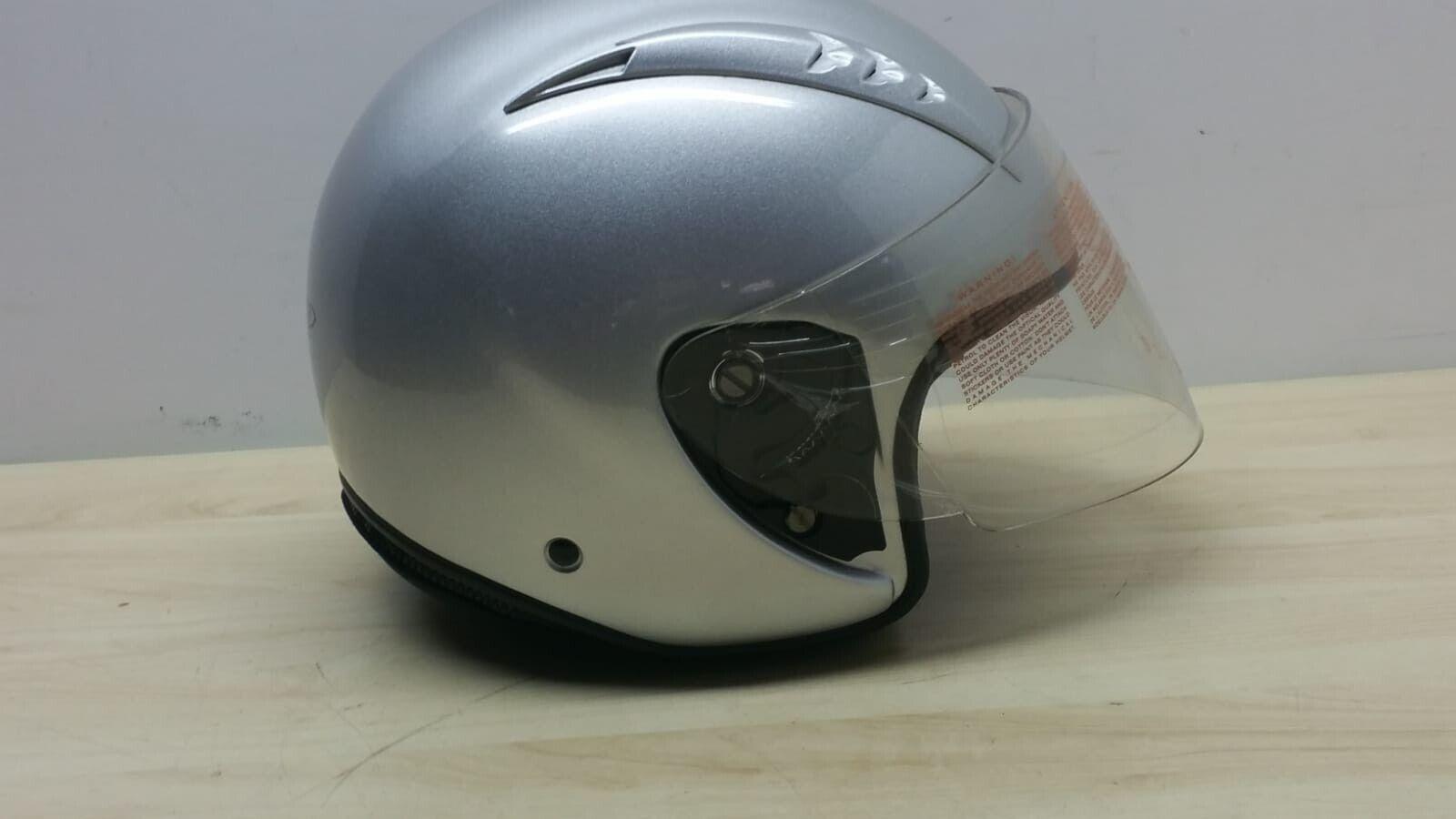  casco da moto e scooter aperto bye helmet wizard argento lucido tg. m *72 - foto 4