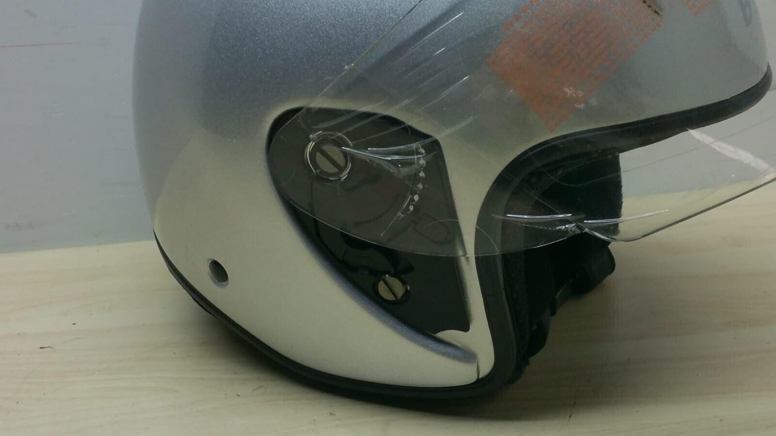 casco da moto e scooter aperto bye helmet wizard argento lucido tg. m *72 - foto 5