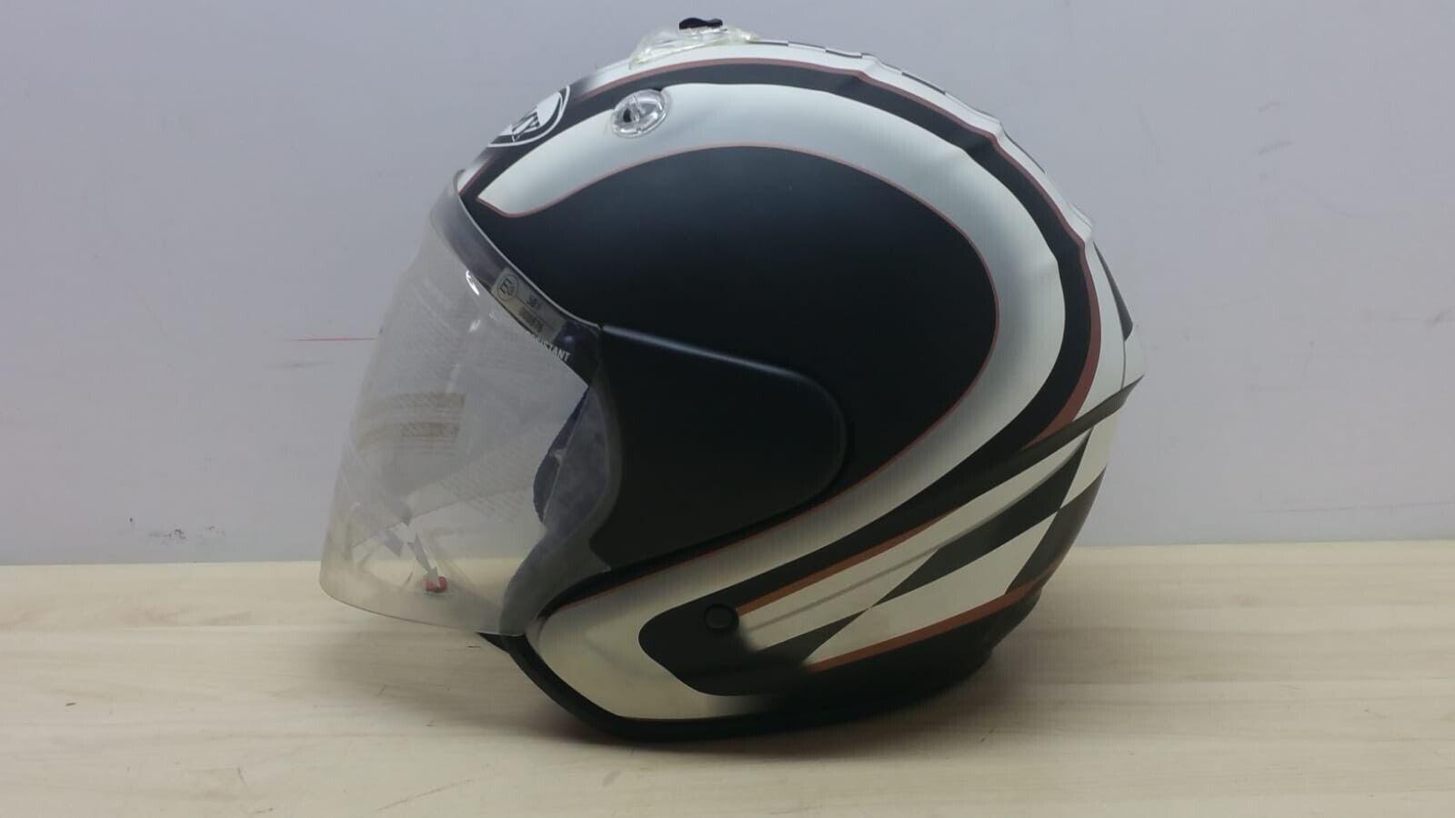  casco da moto e scooter suomy nomad matt. retrò nero grigio bianco tg. xl *77 - foto 5
