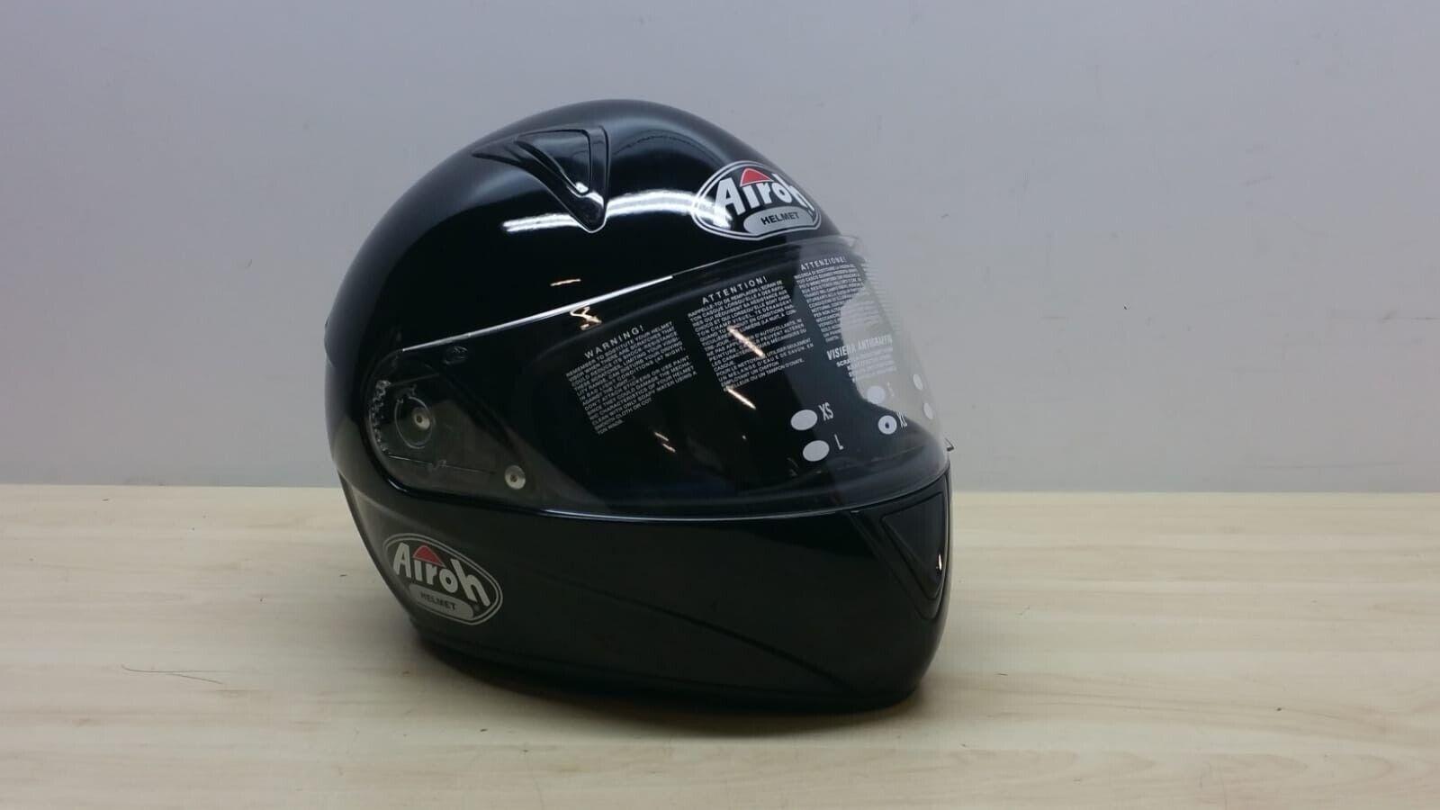 airoh helmet casco integrale da moto airoh helmet leox solid black metallic lucido tg.xl *82 - foto 1