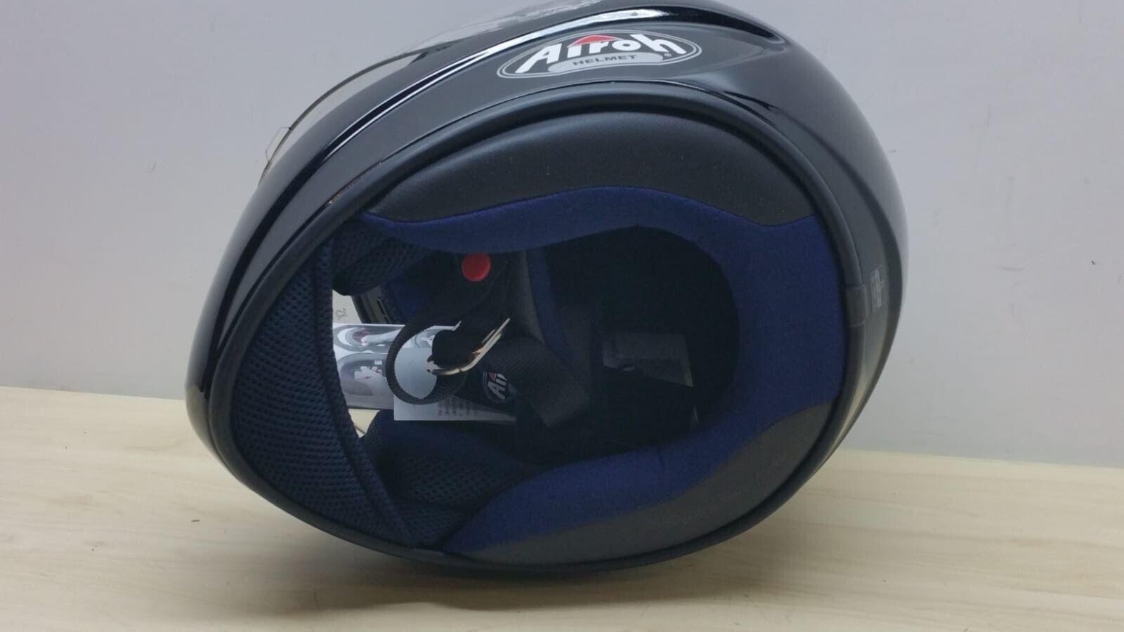 airoh helmet casco integrale da moto airoh helmet leox solid black metallic lucido tg.xl *82 - foto 6