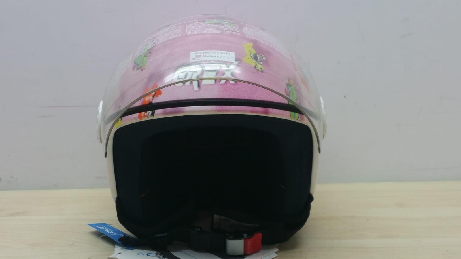 nolan helmets casco da scooter lady nolan grex k1 visor fancy rosa bianco tg. xxxs *85 - foto 6