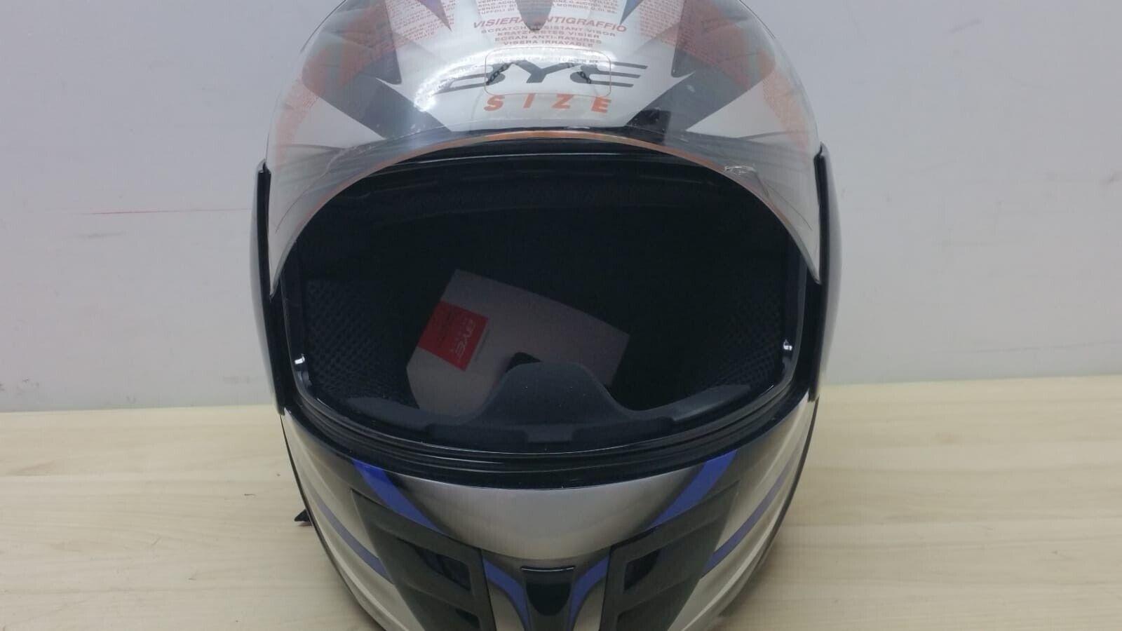 bye helmet casco integrale da moto bye helmet speed yamaha motor nero-blu lucido tg. l *86 - foto 6