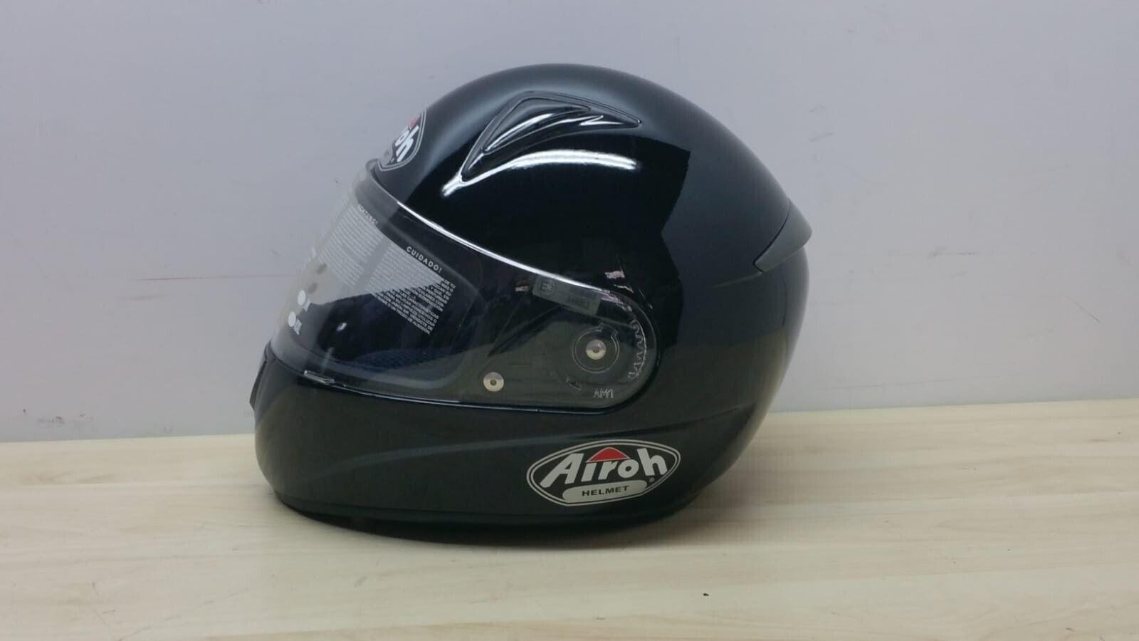 airoh helmet casco integrale da moto airoh helmet leox solid black metallic lucido tg. s *90 - foto 5