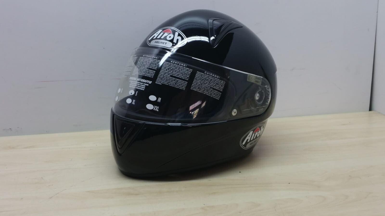 airoh helmet casco integrale da moto airoh helmet leox solid black metallic lucido tg. s *90 - foto 6