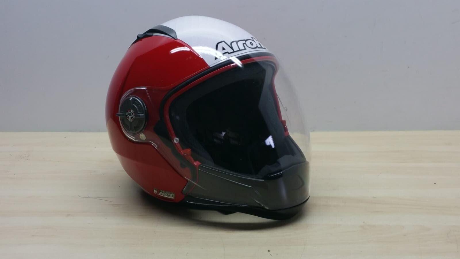 airoh helmet casco aperto da moto scooter airoh helmet j-105 bicolor red lucido tg. xl *91 - foto 1