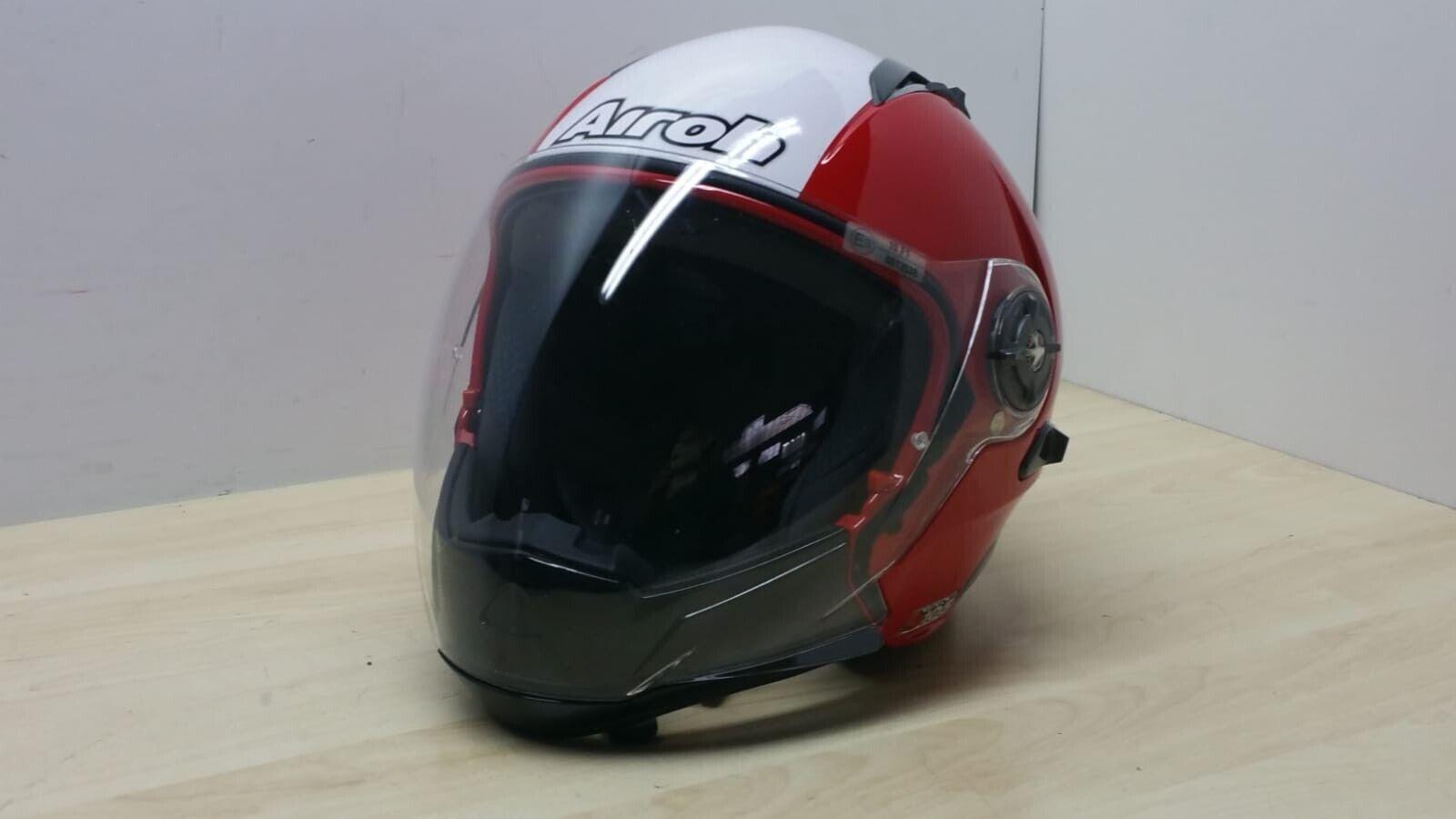 airoh helmet casco aperto da moto scooter airoh helmet j-105 bicolor red lucido tg. xl *91 - foto 5