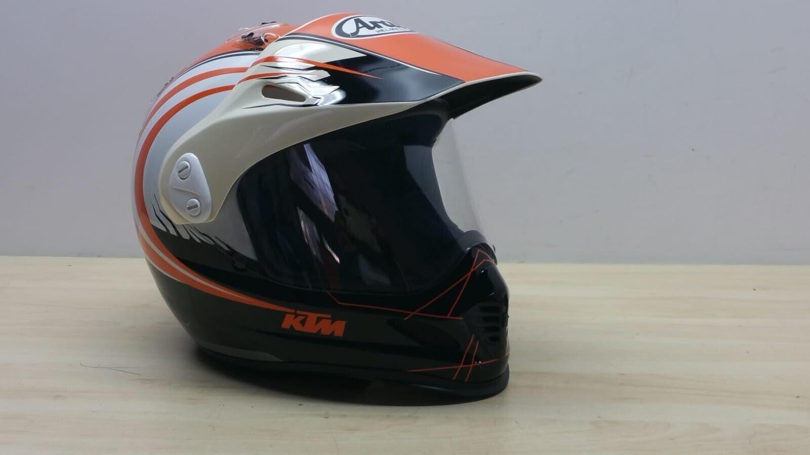 ktm casco da moto arai enduro e motard tour cross ktm nero arancio lucido tg. xs 98 - foto 1