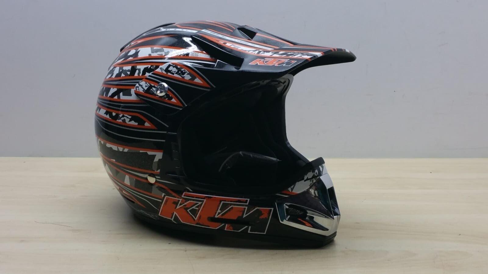 ktm casco moto cross enduro ktm racing pro helmet 08 nero arancio lucido tg xs 100 - foto 1
