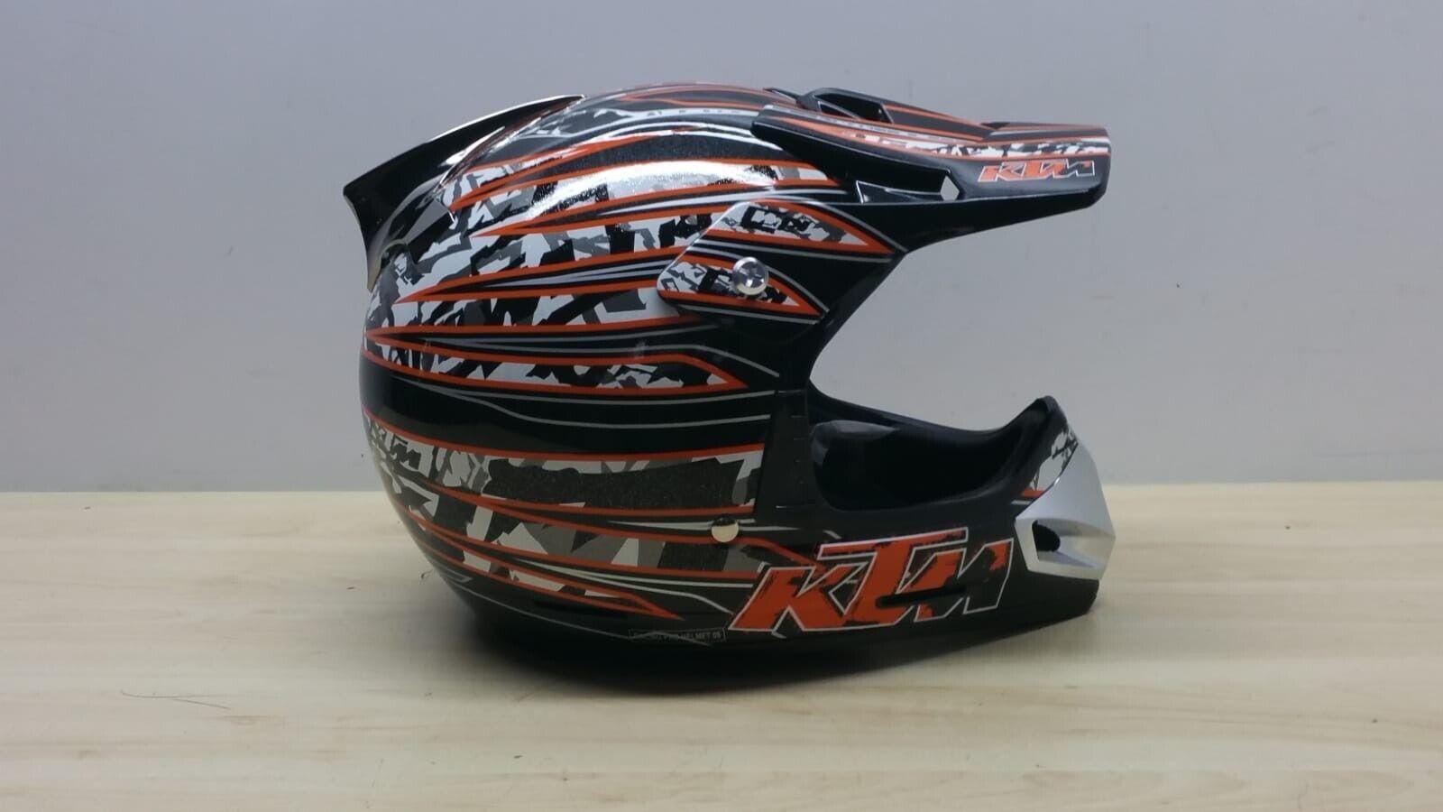 ktm casco moto cross enduro ktm racing pro helmet 08 nero arancio lucido tg xs 100 - foto 3