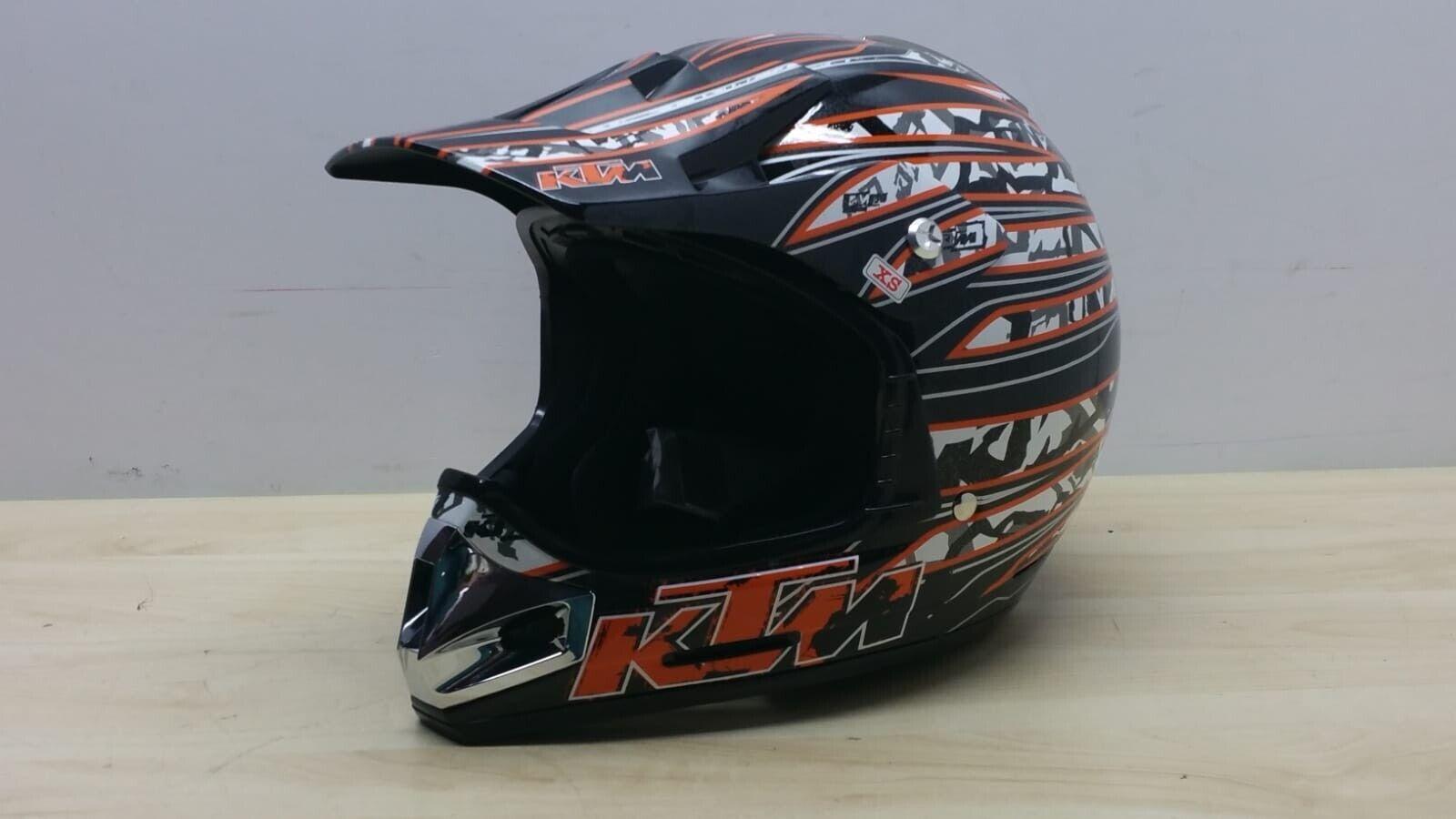 ktm casco moto cross enduro ktm racing pro helmet 08 nero arancio lucido tg xs 100 - foto 4