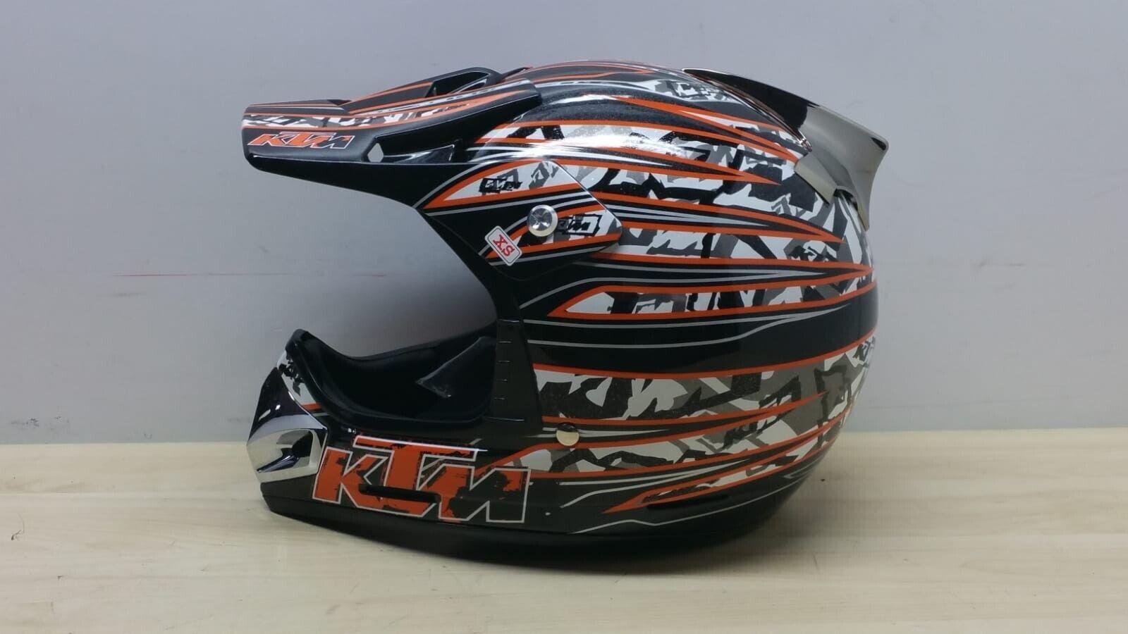 ktm casco moto cross enduro ktm racing pro helmet 08 nero arancio lucido tg xs 100 - foto 5