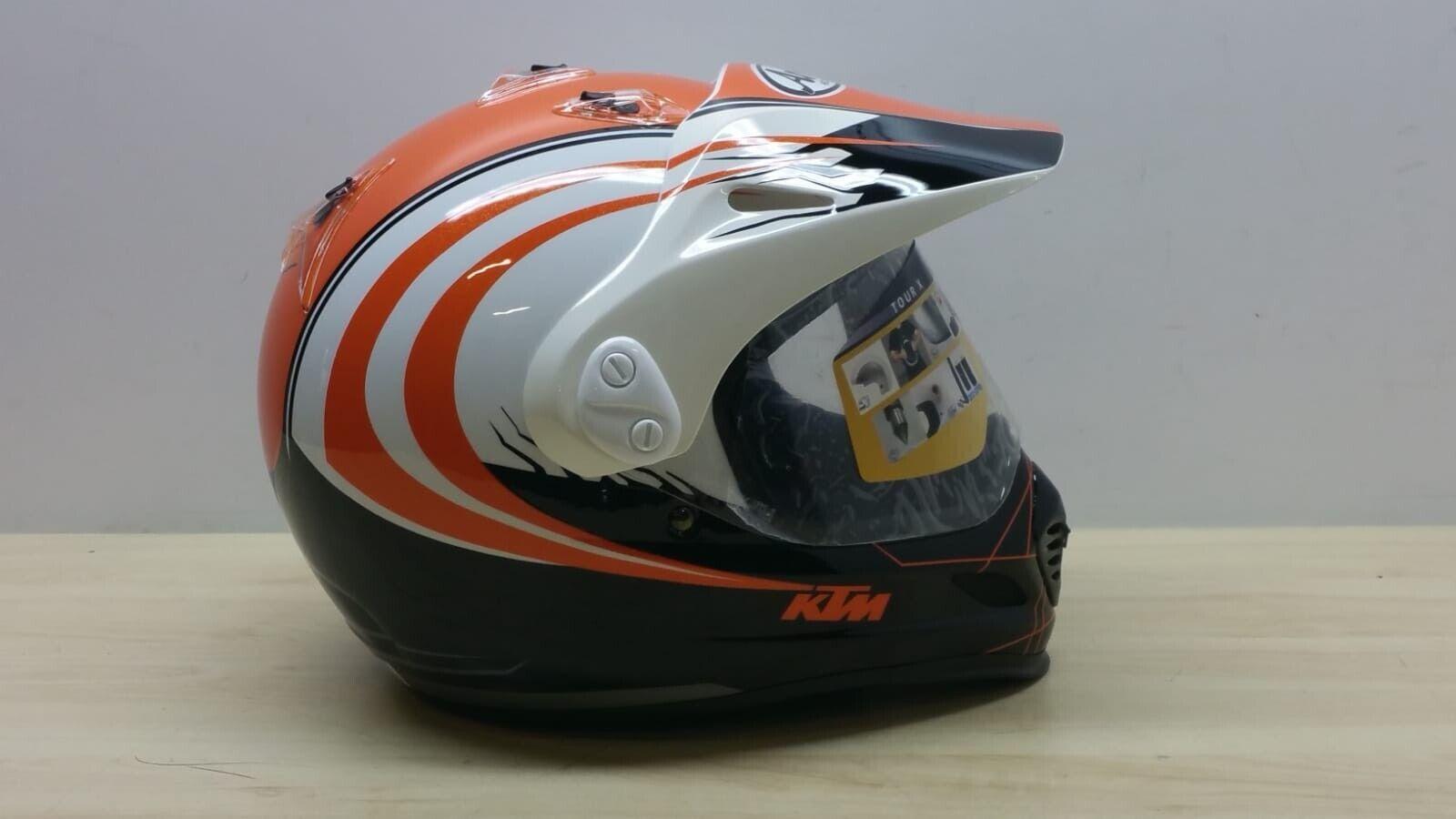 ktm casco arai enduro motard tour cross ktm nero arancio lucido tg. xxl 102 - foto 3