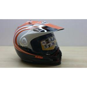 Casco da moto enduro motard arai tour cross  nero arancio lucido tg. xl 103