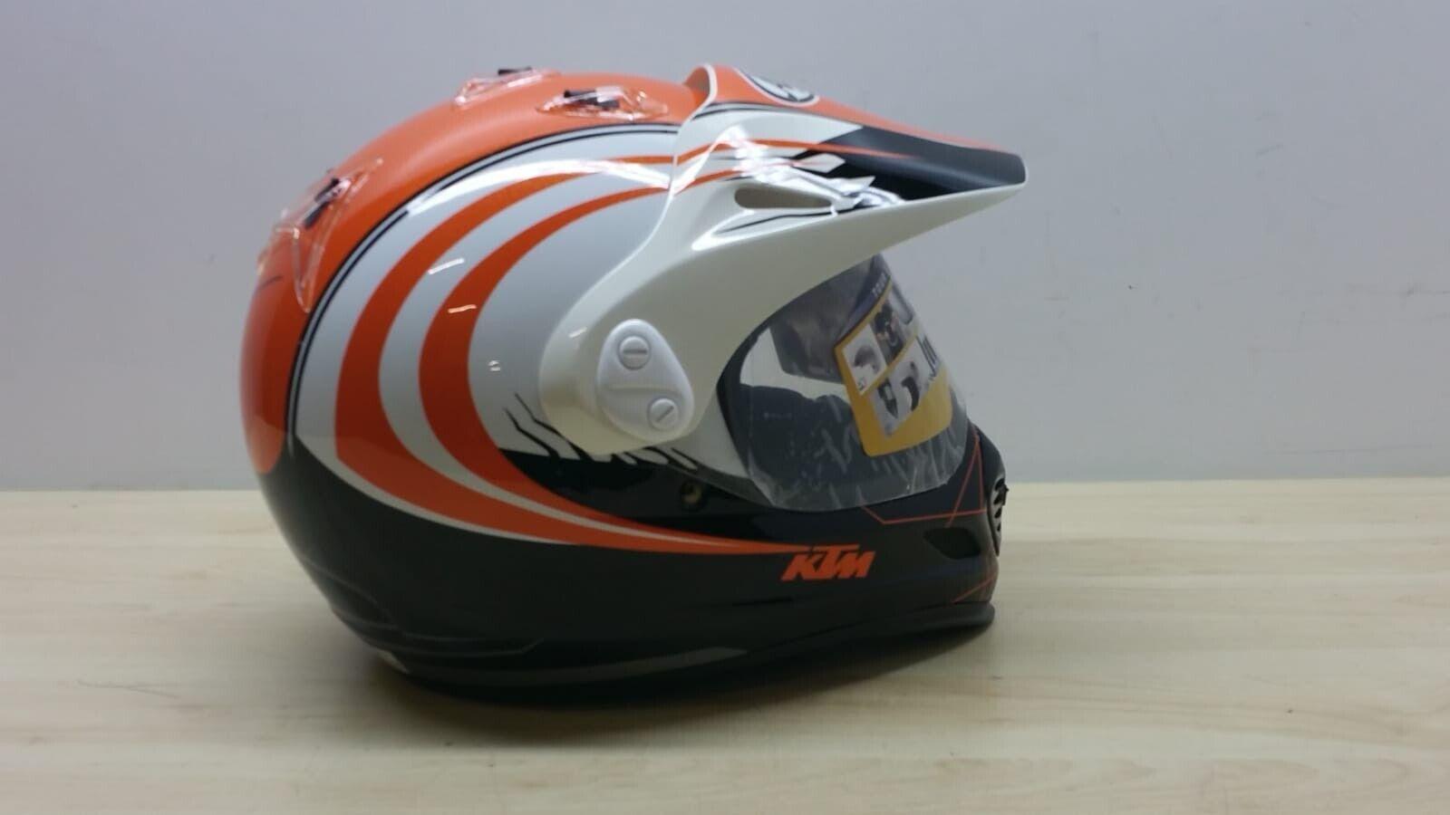 ktm casco da moto enduro motard arai tour cross ktm nero arancio lucido tg. xl 103 - foto 3