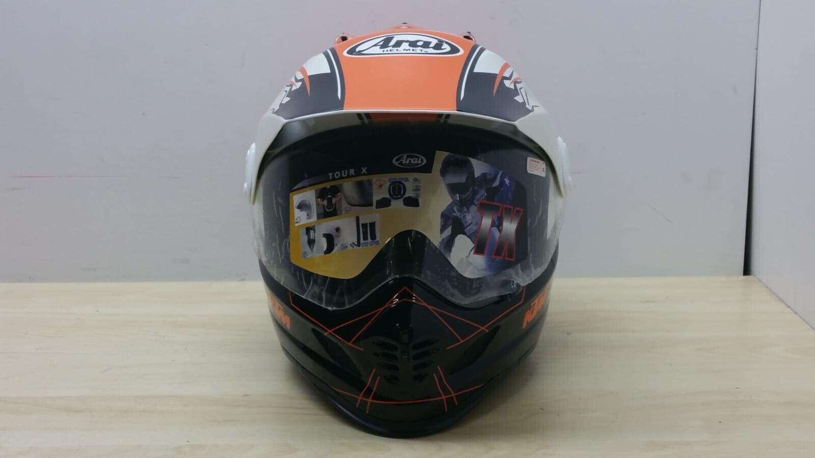ktm casco da moto enduro motard arai tour cross ktm nero arancio lucido tg. xl 103 - foto 5