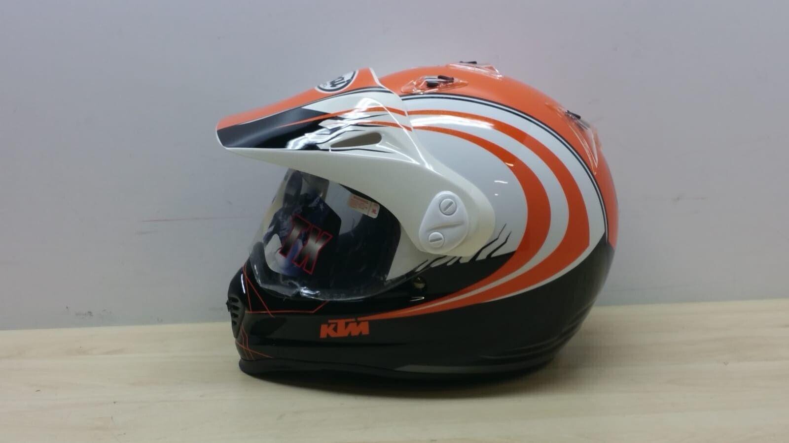 ktm casco da moto enduro motard arai tour cross ktm nero arancio lucido tg. xl 103 - foto 6