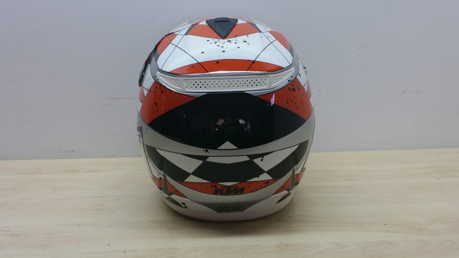 ktm casco da moto cross e enduro pro race helmet ktm bianco arancio tg. xxs 104 - foto 3