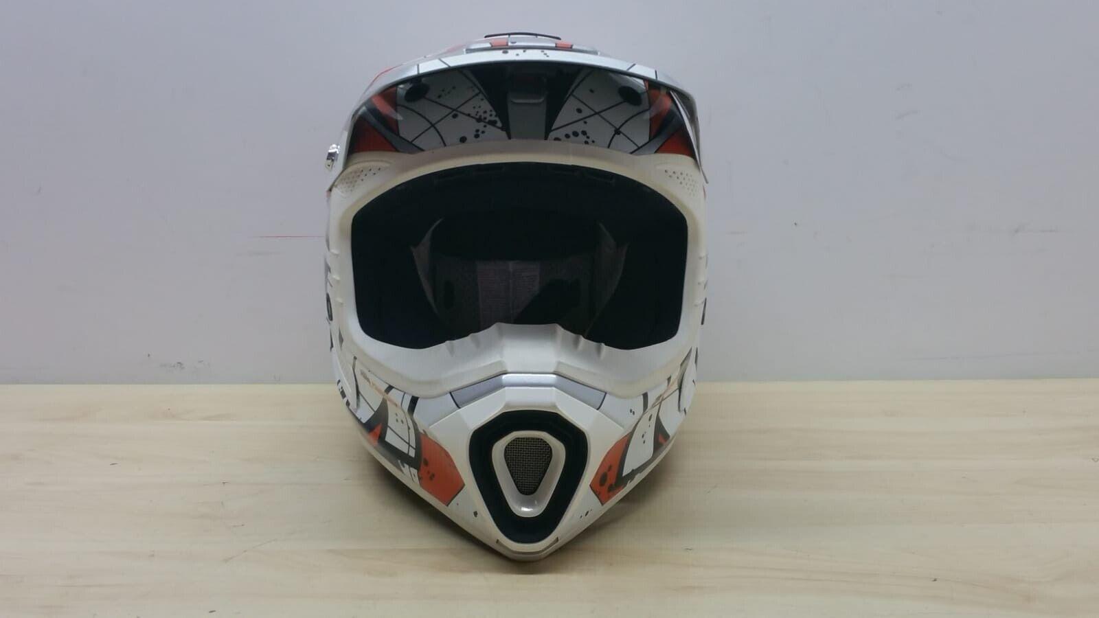 ktm casco da moto cross e enduro pro race helmet ktm bianco arancio tg. xxs 104 - foto 6