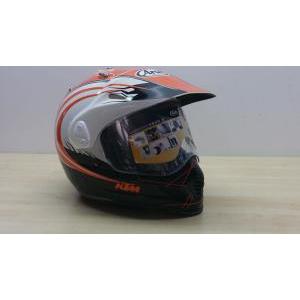 Casco da moto enduro e motard arai tour cross  nero bianco arancio tg. l 105
