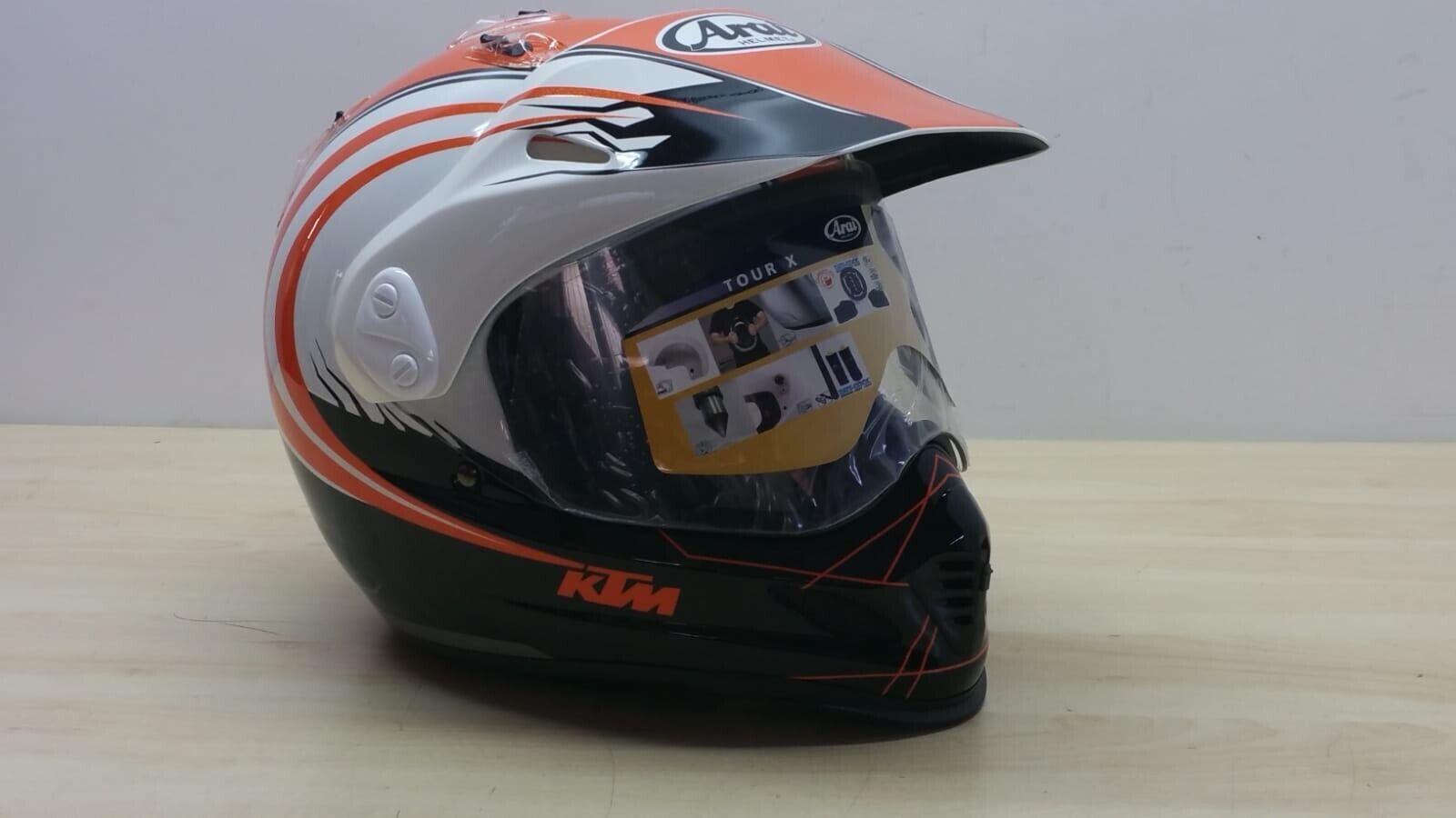 ktm casco da moto enduro e motard arai tour cross ktm nero bianco arancio tg. l 105 - foto 1