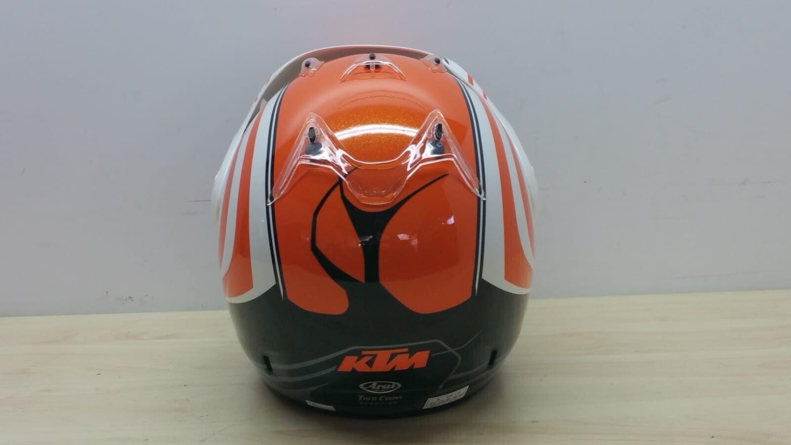 ktm casco da moto enduro e motard arai tour cross ktm nero bianco arancio tg. l 105 - foto 2