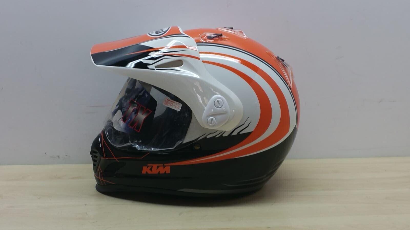 ktm casco da moto enduro e motard arai tour cross ktm nero bianco arancio tg. l 105 - foto 4