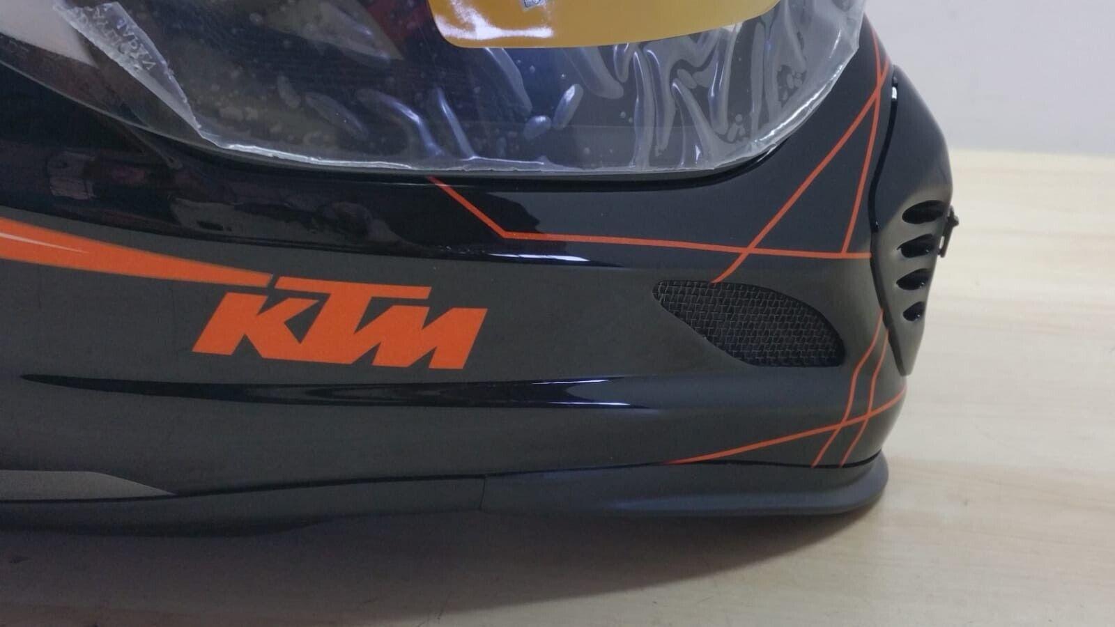ktm casco da moto enduro e motard arai tour cross ktm nero bianco arancio tg. l 105 - foto 5