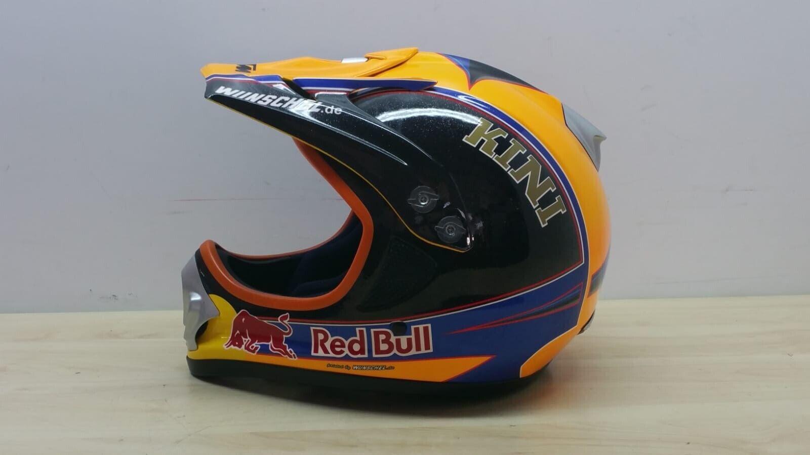 suomy casco cross suomy kini rb-comp helmet red bull nero arancio lucido tg. s 106 - foto 3