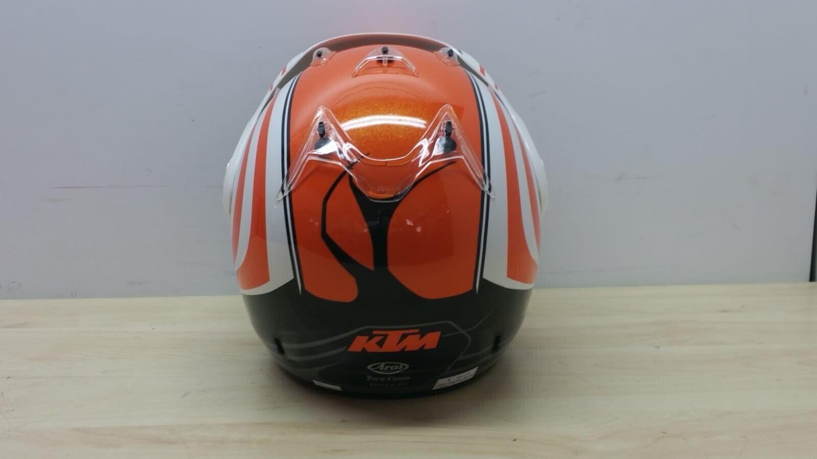 arai casco da moto enduro motard arai tour cross ktm nero arancio lucido tg. s * 108 - foto 2