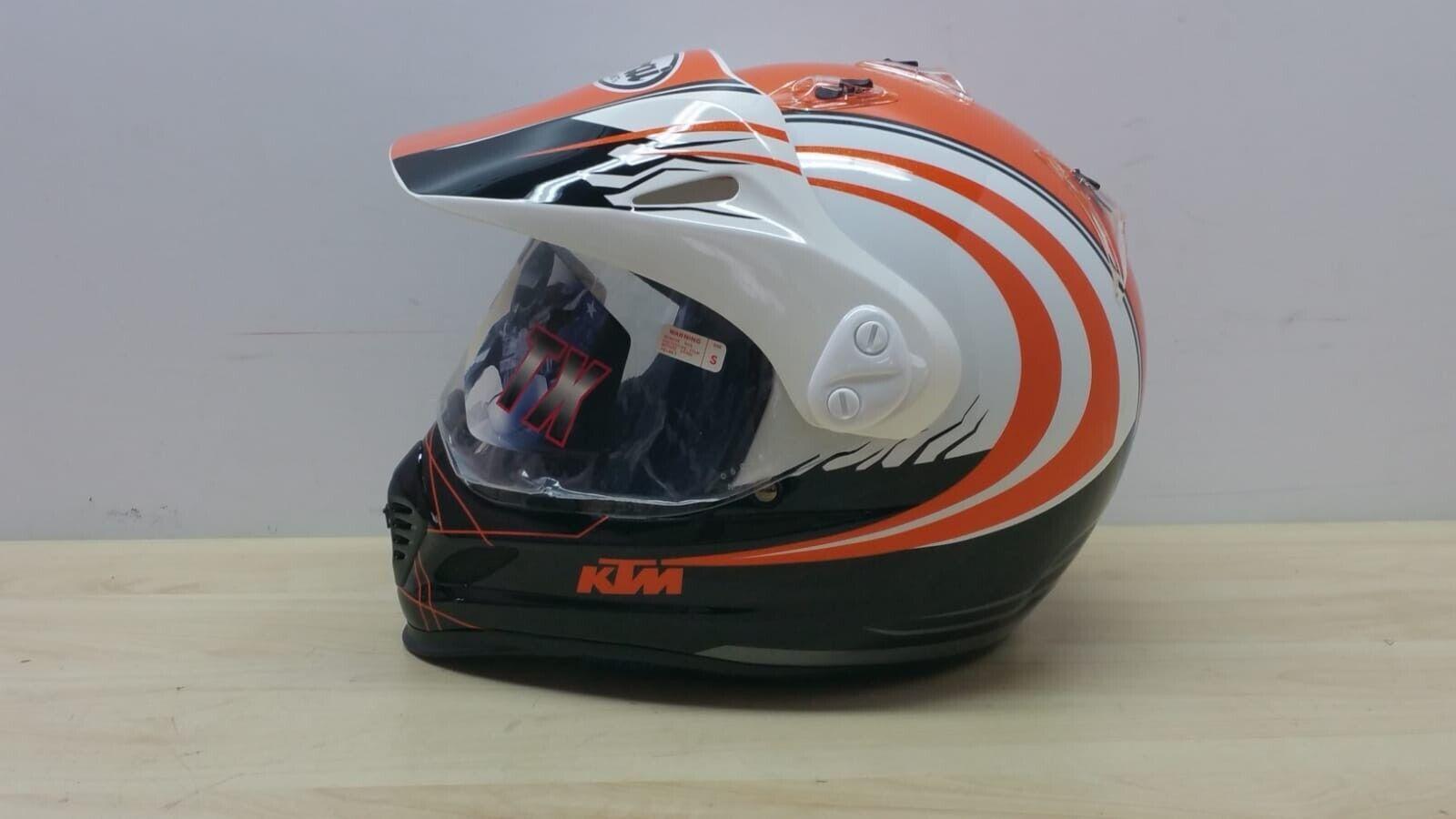 arai casco da moto enduro motard arai tour cross ktm nero arancio lucido tg. s * 108 - foto 4
