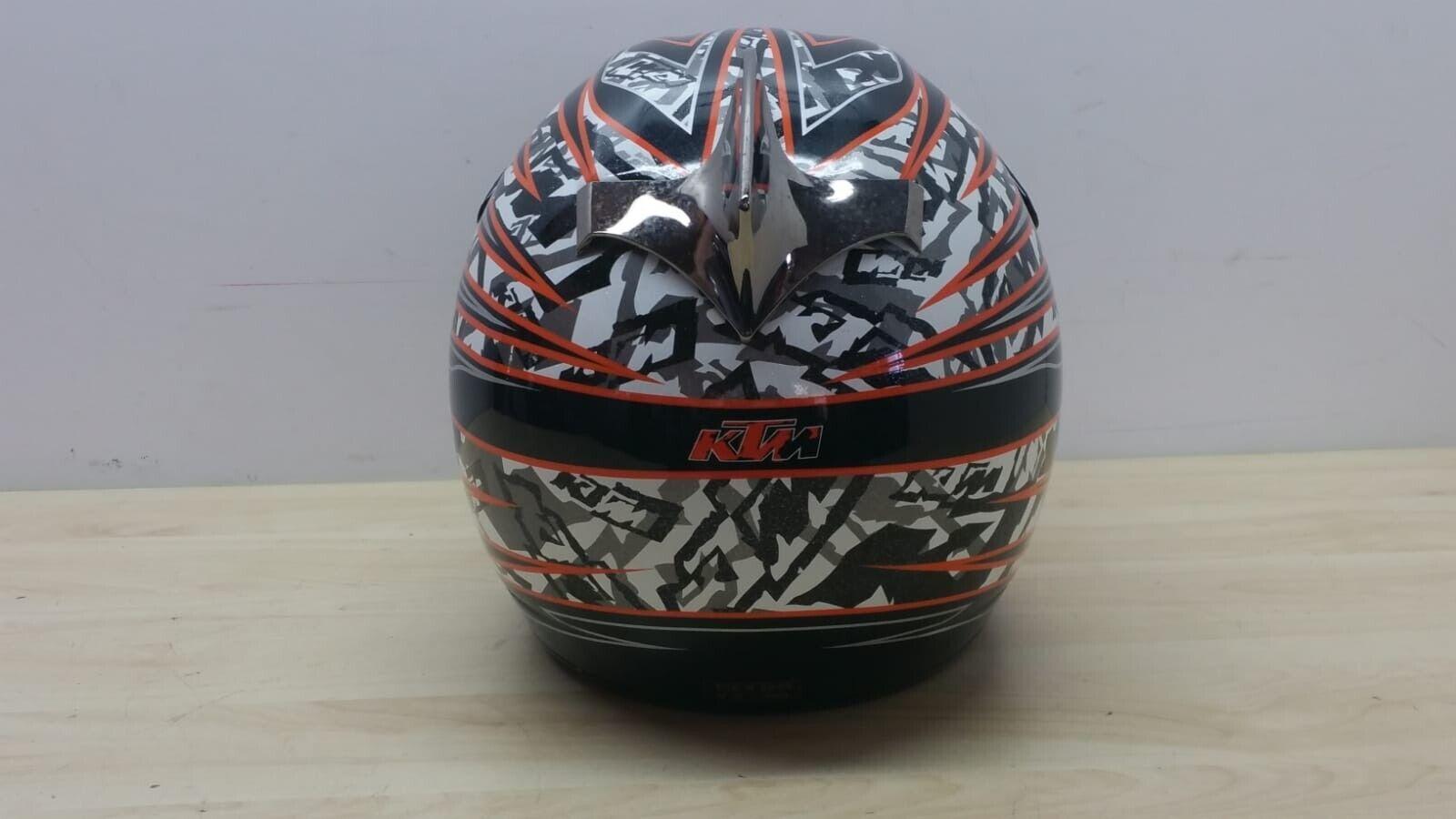 ktm casco da cross enduro hjc ktm racing pro helmet nero arancio tg. m 142 - foto 2