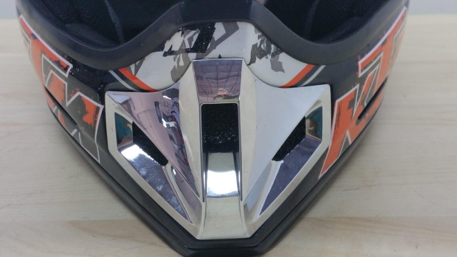 ktm casco da cross enduro hjc ktm racing pro helmet nero arancio tg. m 142 - foto 3