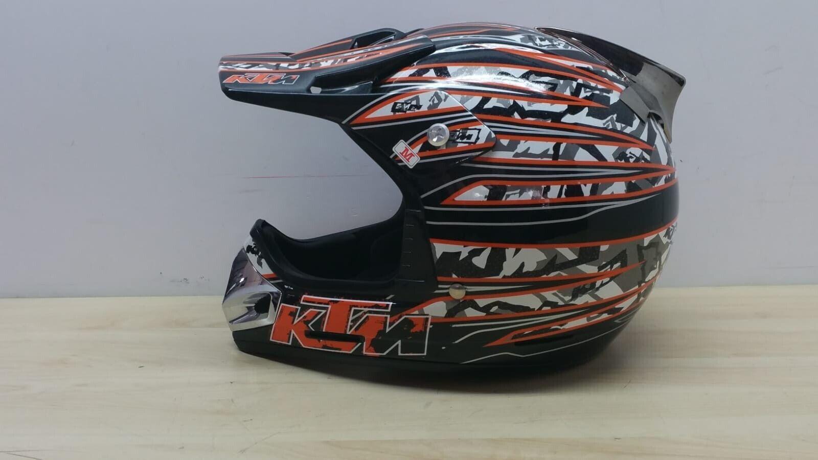 ktm casco da cross enduro hjc ktm racing pro helmet nero arancio tg. m 142 - foto 5